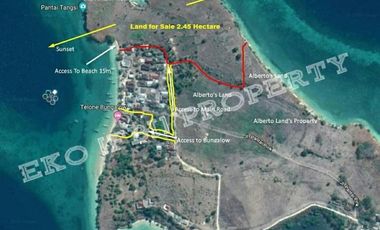 Tanah dijual Pink Beach Telone Double View Sunset + Sunrise