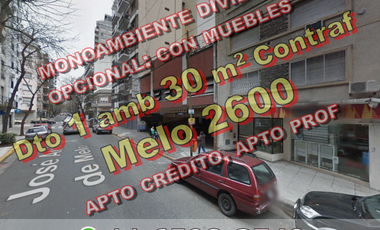 NUEVO PRECIO - Departamento en Venta en Recoleta 1 ambiente dividido 30 m2, bajas expensas - J A Pacheco de Melo 2600