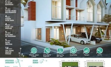 Rumah 2 Lantai Murah, Lebih Luas, Garansi 10 th di Mojosari