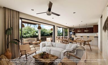 Departamento alberca privada con jardin de 58m2, area de yoga, area de asadores,