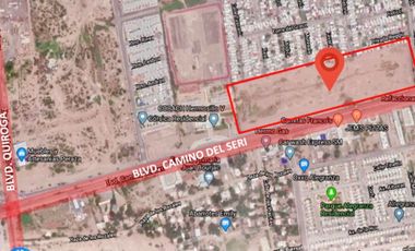 Terreno comercial 40000 m2 Blvd Camino del Seri en Hermosillo