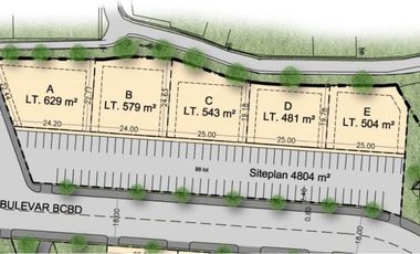 Kavling Sewa Summarecon Bekasi LT 543m2 Lokasi Bagus Resto FnB