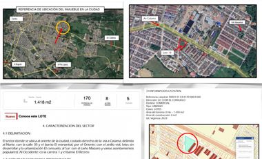 Lote Via Catama uso Comercial o Urbano