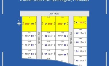Kavling Tanah SHM, 10 Menit Terminal Purworejo
