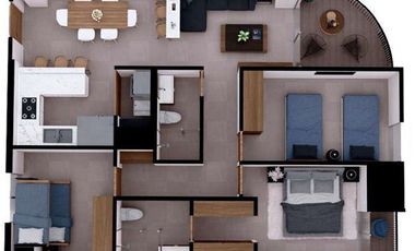 DEPARTAMENTO VENTA ARENA VIVE EL PARQUE 3 REC