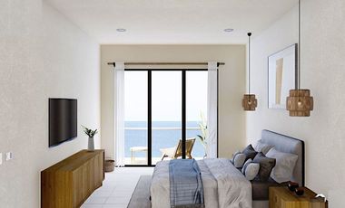 Departamento a pasos del mar en Zona Hotelera Sur de Cozumel, pre construcción