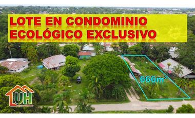 00589 - VENTA TERRENO URBANO - EN CODOMINIO ECOLOGICO EXCLUSIVO