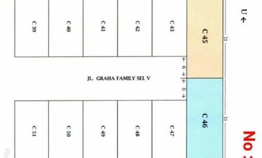 Tanah Graha Family blok C 45 dan C 46 Ppjb Sertifikat sudah split