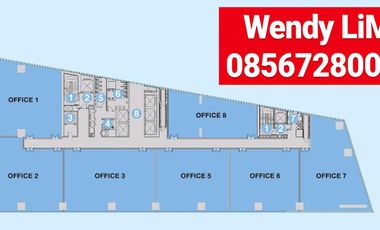 DIJUAL MURAH OFFICE SPACE SUDIRMAN 7.8 2052m2 - IDR 66 JT /m2