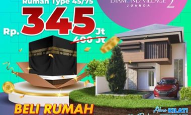 Bonus UMROH, WA 08213993---- Rumah Sidoarjo Baru 345 Juta Diamond Village Juanda 2