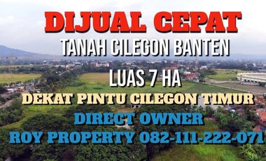 Tanah Industri Cilegon Banten 7 Ha Dkt Pintu Tol Cilegon Tmr