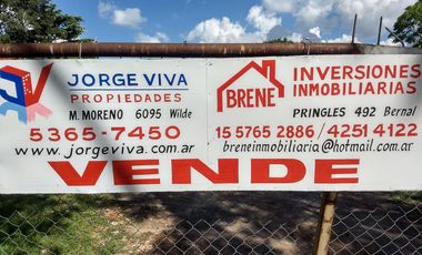 TERRENO 1500 M2 QUILMES / ESQUINA.