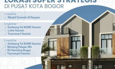 Jual Murah Rumah Syariah 2 Lantai Di Kota Bogor Dekat Taman Yasmin
