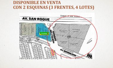 AV. SAN ROQUE VENTA TERRENO 8,615 m2, ESQUINA, 3 frentes, COMERCIAL, Inversionis