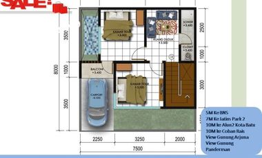 Rumah Villa Dijual Di Batu Malang Tipe 67 5 menit ke JATIMPARK2