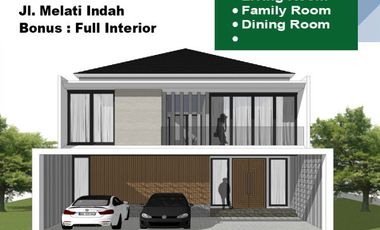 RUMAH ELIT MEWAH DI SRIKANDI 2 LT BEBAS DESIGN FULL INTERIOR