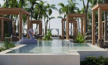 Departamento frente al  mar con club de playa, areas verdes y amenidades, en pre
