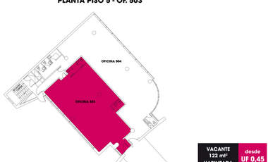 Oficina en Arriendo en Torre Paris/ Metro Los Leones