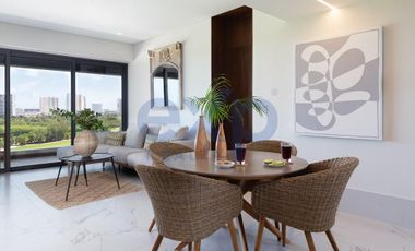 Se vende departamento en piso 5 condominio ecolgico con vista al mar y campo de golf en la zona de lujo de Puerto Cancn.