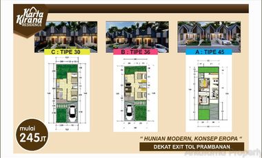 Dijual Rumah di Prambanan, Rumah Murah Model Eropa Ada IMB