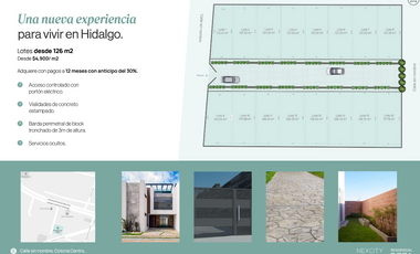 Excelente Lotes Residenciales de 127 m2,  cerca UAEH, Universidad de Pachuca