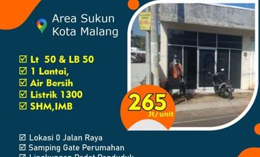 Dijual Ruko Siap Huni di Pinggir Jalan Mulyorejo Malang