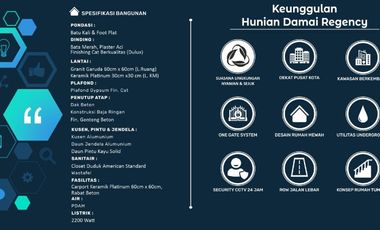 Rumah Elit & Nyaman Namun Harga Murah! Cuma di Damai Regency Sleman