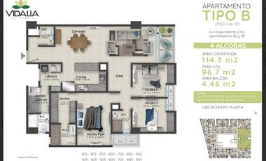 apartamento en venta en ciudad jardín. Cod V103435