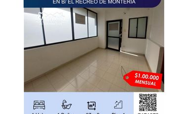 SE ARRIENDA  APARTAMENTO EN EL RECREO