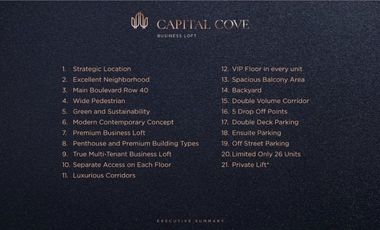 Capital Cove Business Loft 4 lantai Ekslusif dan mewah di pusat CBD BSD