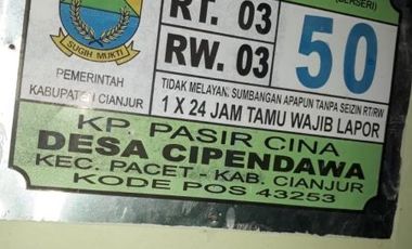 Rumah Dijual Dekat Istana Cipanas Puncak