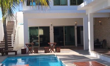 Casa en renta en Telchac puerto con alberca/ 3 habitaciones