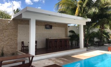 Casa en renta en Telchac puerto con alberca/ 3 habitaciones