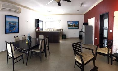 Casa en renta en Telchac puerto con alberca/ 3 habitaciones