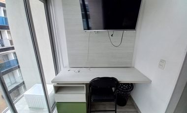 apartaestudio en arriendo en edificio frontera piso 9 amoblado. Cod A13386
