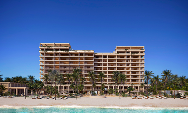 Departamento 3 habitaciones más flex frente al mar en la costa de Yucatán