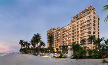 Departamento 3 habitaciones más flex frente al mar en la costa de Yucatán