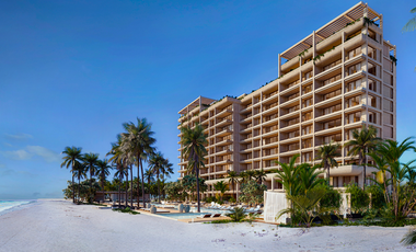 Departamento 3 habitaciones más flex frente al mar en la costa de Yucatán