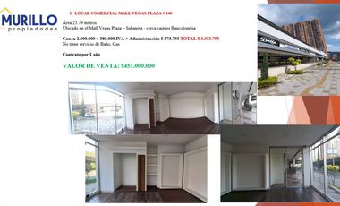 local en venta en sabaneta real. Cod V13306