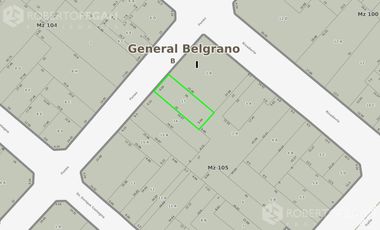 Terreno en  el centro de General Belgrano