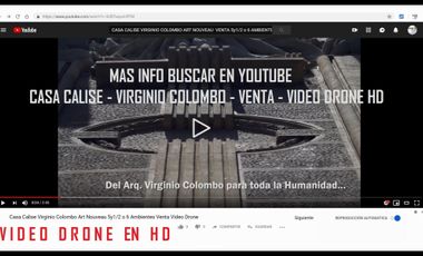 VENTA DEPARTAMENTO 5y1/2 o 6 AMBIENTES CASA CALISE ART NOUVEAU VIRGINIO COLOMBO