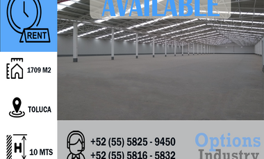 Industrial warehouse available for rent in Toluca