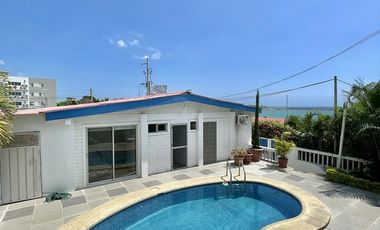 Punta Blanca, casa con vista al mar y en condominio privado, en alquiler.