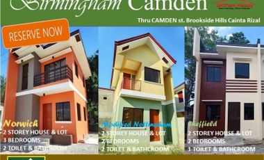 Ready for Occupancy And Preselling House For Sale in Cainta Rizal - Birmingham Camden Cainta