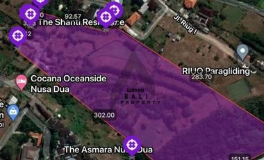 Beachfront Tanah 3.75 Hektar Pinggir Tebing Pantai Nusa Dua Bali
