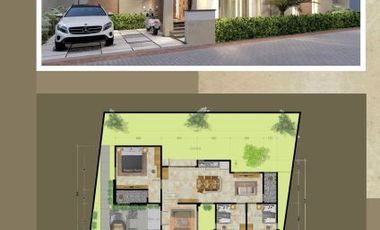 VILLA BERKUALITAS FULL FURNISHED AKSES JALAN MUDAH