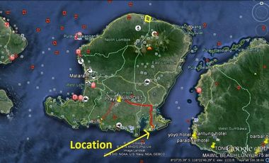 Tanah Tepi Pantai Batu Dagong Lombok View Sunset + Sunrise