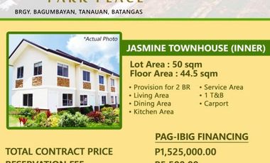 TANAUAN PARK PLACE AVAILABLE HOUSE AND LOT!!!!