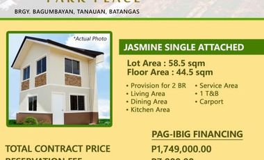 TANAUAN PARK PLACE AVAILABLE HOUSE AND LOT!!!!