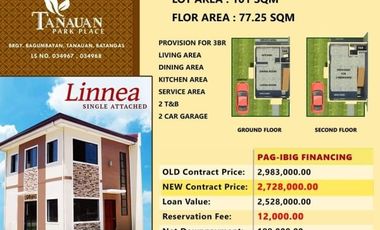 TANAUAN PARK PLACE AVAILABLE HOUSE AND LOT!!!!